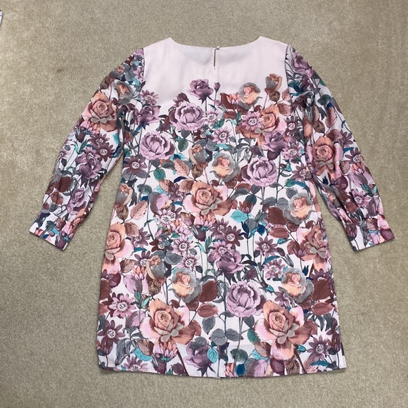 346 Brooks Brothers Pink Floral Long Sleeve Dress see photos as description EUC - Picture 14 of 17